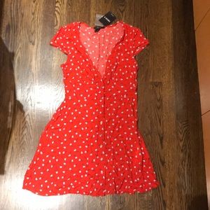 F21 Red Floral Dress